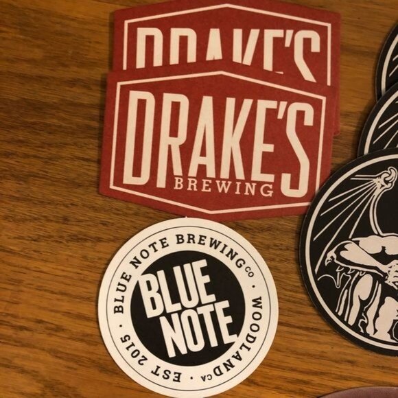 Collection of assorted paper coasters set of 13 black red drake's corona READ - Picture 5 of 5